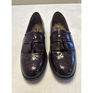 Bostonian Men’s Shoes Size 10 M Burgundy Oxblood Tassel Loafers Slip On